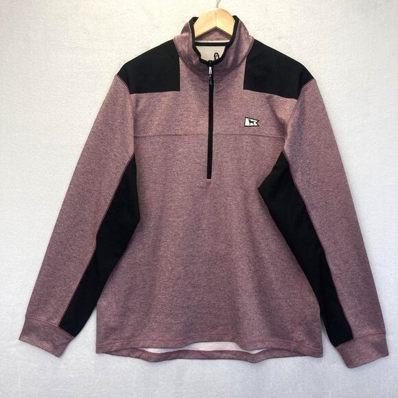 Black Dog Brand 1/4 Zip Mens Pullover Large Athletic Long Sleeve Performance EUC - Picture 1 of 16